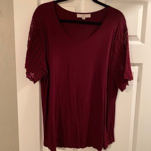 The Loft burgundy top